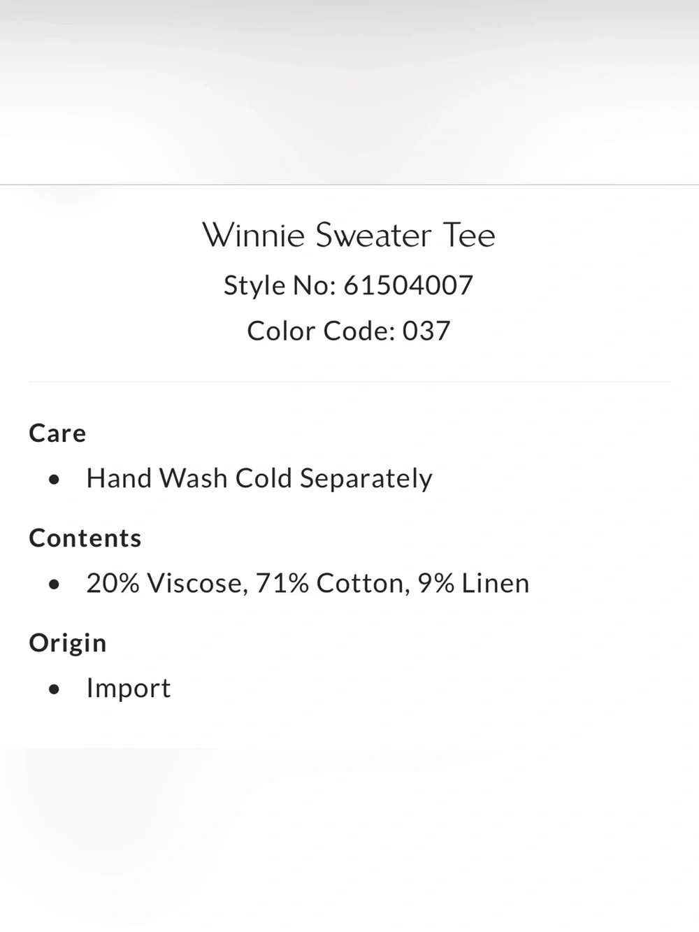 Free People Winnie Sweater Tee
